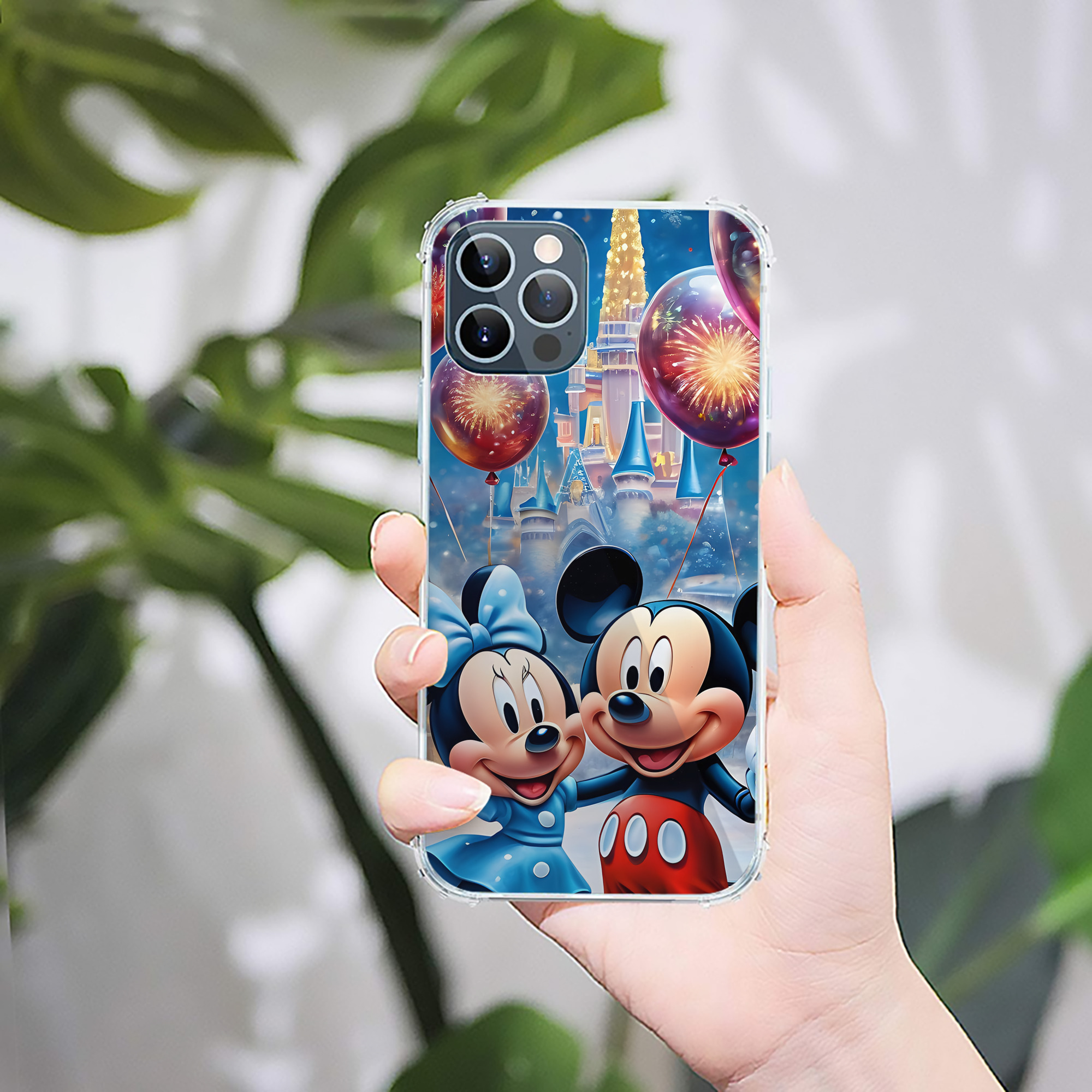 （画像用） ミッキーマウス Mickey Mouse 【iPhone 12シリーズ対応】透明スマホケース（クリアソフトケース）